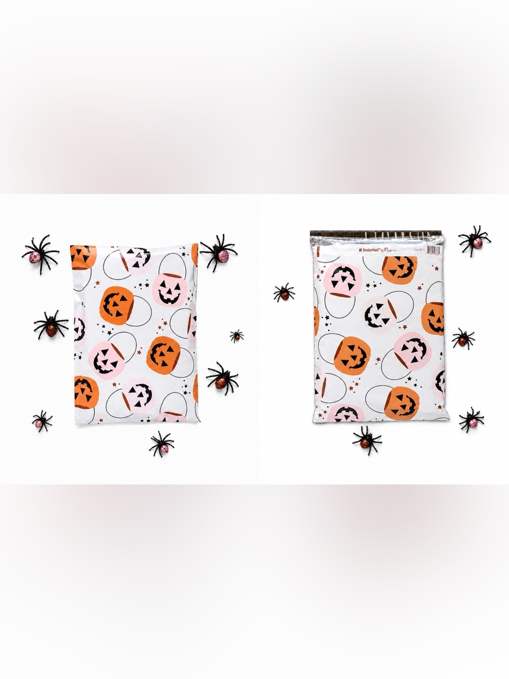 30 6โ x 9โ Trick or Treat Smiling Pumpkin Pails Halloween Poly Mailers - Picture 3 of 3